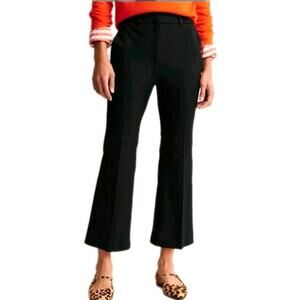 Boden Black Chelsea Bi Stretch High Rise Flared Cropped Trouser Pant Sz 6